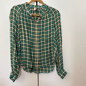 Pilcro | Anthropologie sz S flannel print top